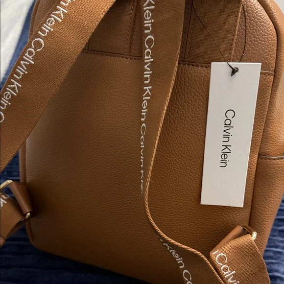 Calvin Klein Brown Backpack with Logo Accent - Picture 8 of 8
